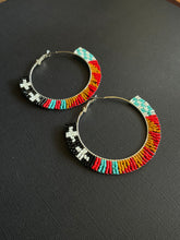 Load image into Gallery viewer, Beaded Hoop Earrings 3942
