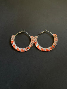 Beaded Hoop Earrings 3943