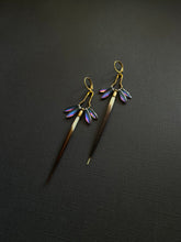 Load image into Gallery viewer, Beaded Quill Drop Earrings 3959
