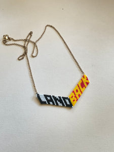 LAND BACK Beaded Pendant 3967