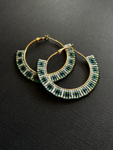Load image into Gallery viewer, Beaded Hoop Earrings 3975
