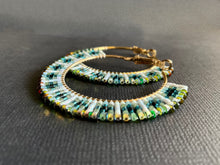 Load image into Gallery viewer, Beaded Hoop Earrings 3975
