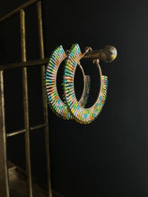 Load image into Gallery viewer, Beaded Hoop Earrings 3977
