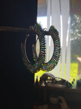 Load image into Gallery viewer, Beaded Hoop Earrings 3977
