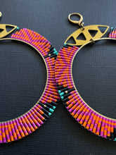 Load image into Gallery viewer, Beaded Hoop Earrings 3981
