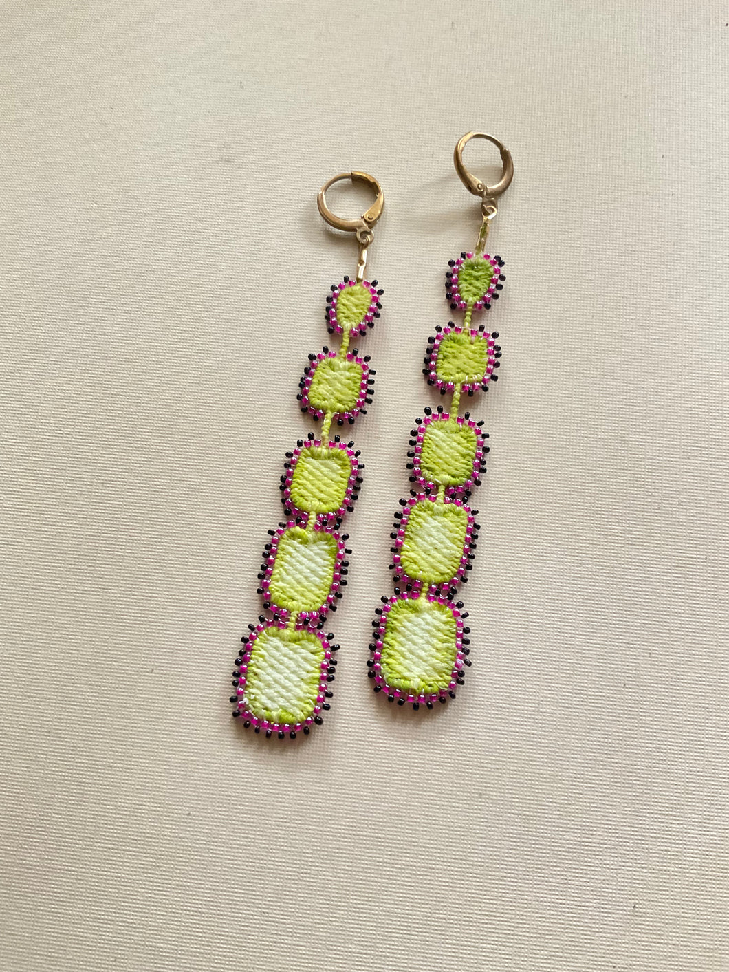 Beaded Lace Drop Earrings 4157