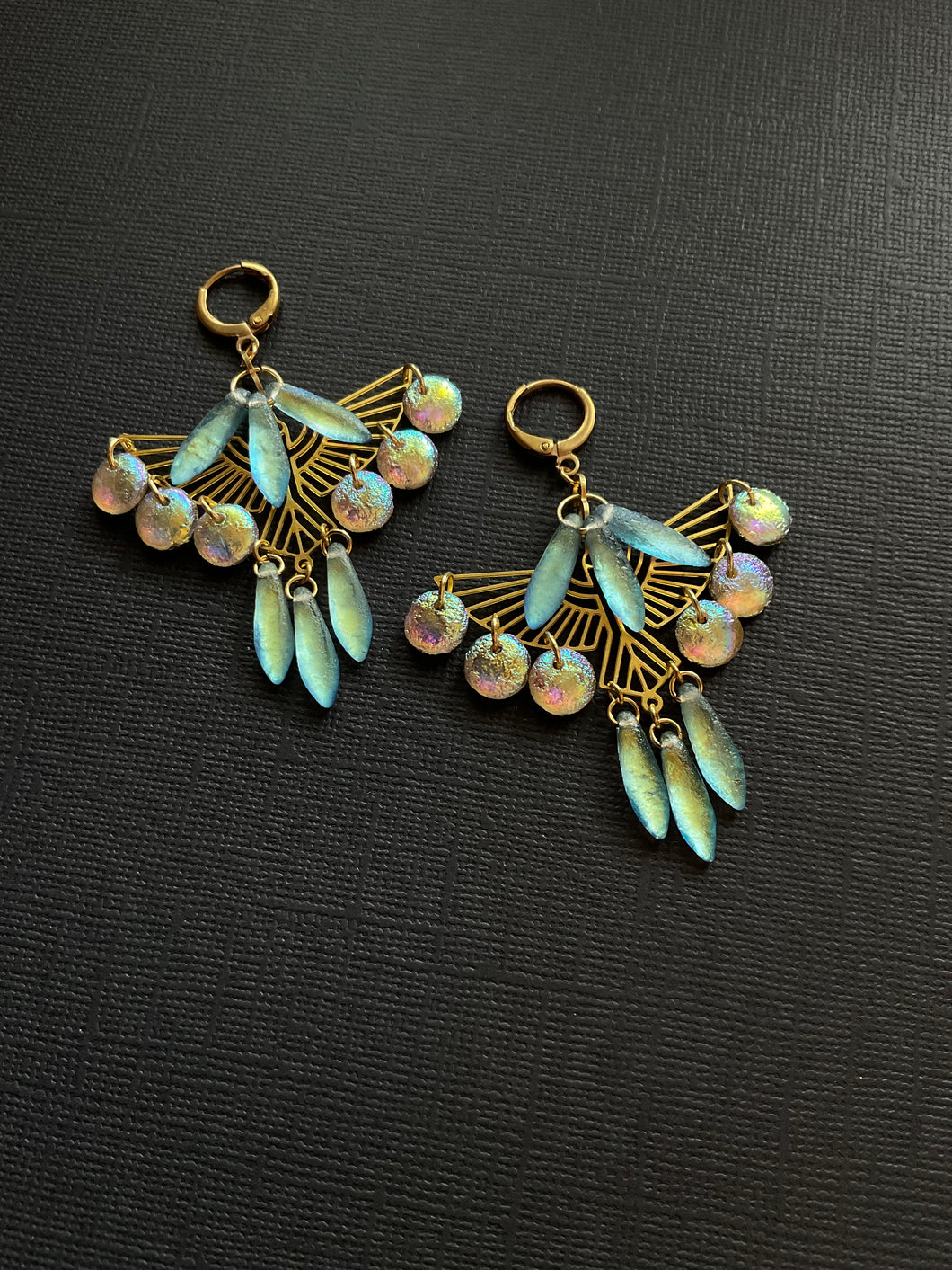 Art Deco Backlit Earrings 4168