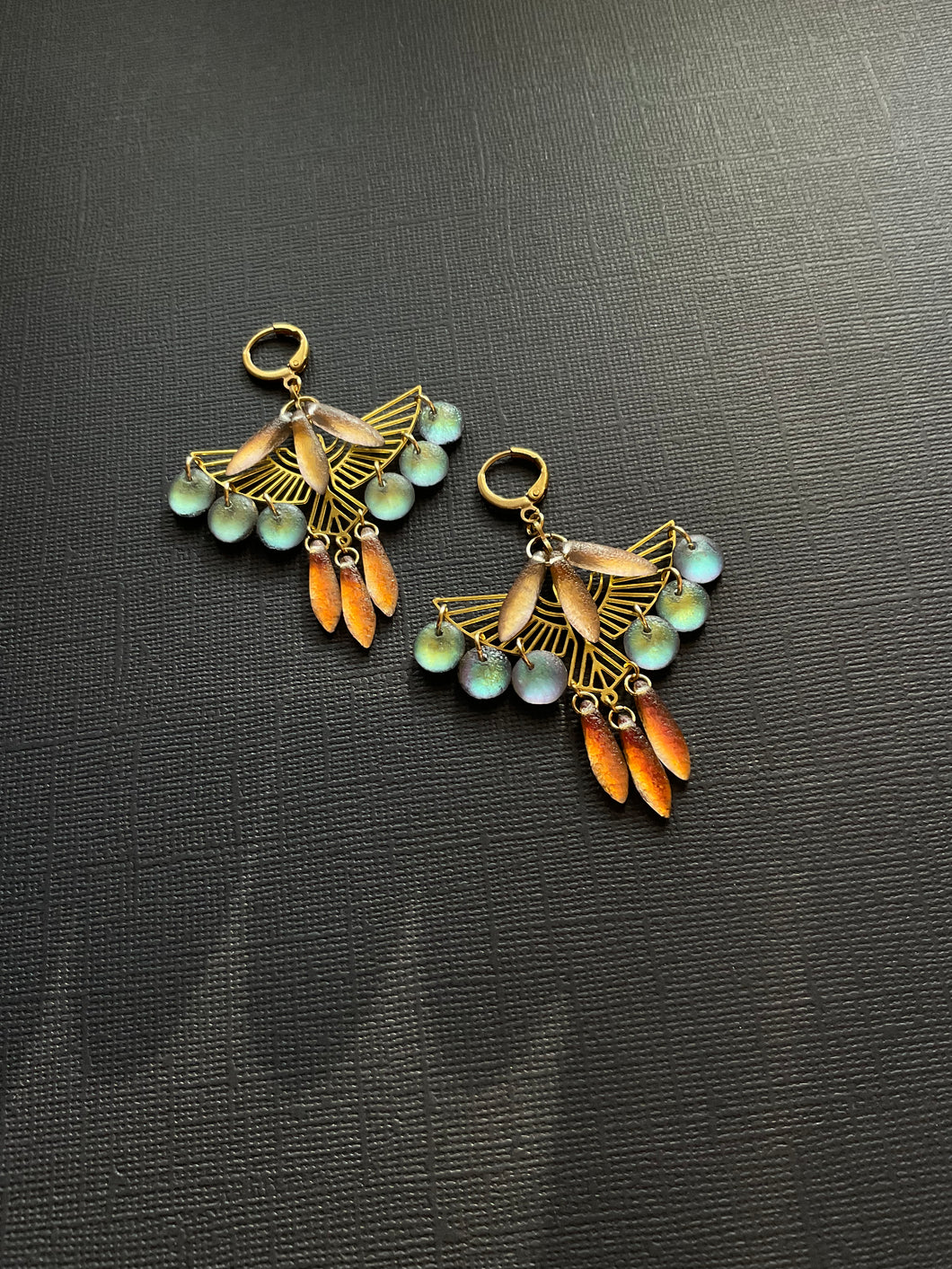 Art Deco Backlit Earrings 4169