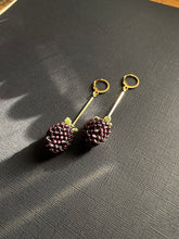 Load image into Gallery viewer, Medium BlackBerry Earrings 4182
