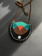 Load image into Gallery viewer, Necklace with Flat Stitch Beaded Pendant 4188
