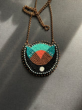 Load image into Gallery viewer, Necklace with Flat Stitch Beaded Pendant 4188
