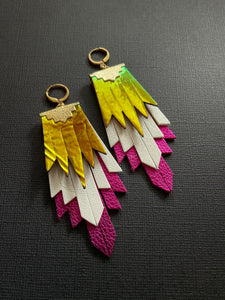 Leather Drop Earrings 4199