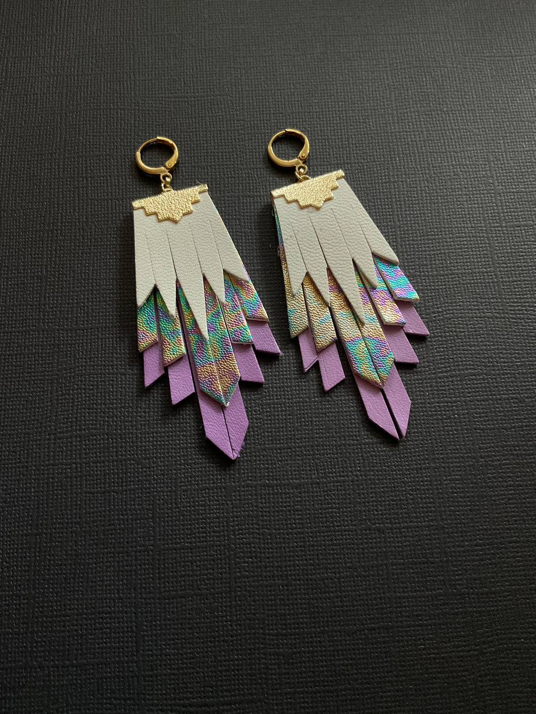 Leather Drop Earrings 4201