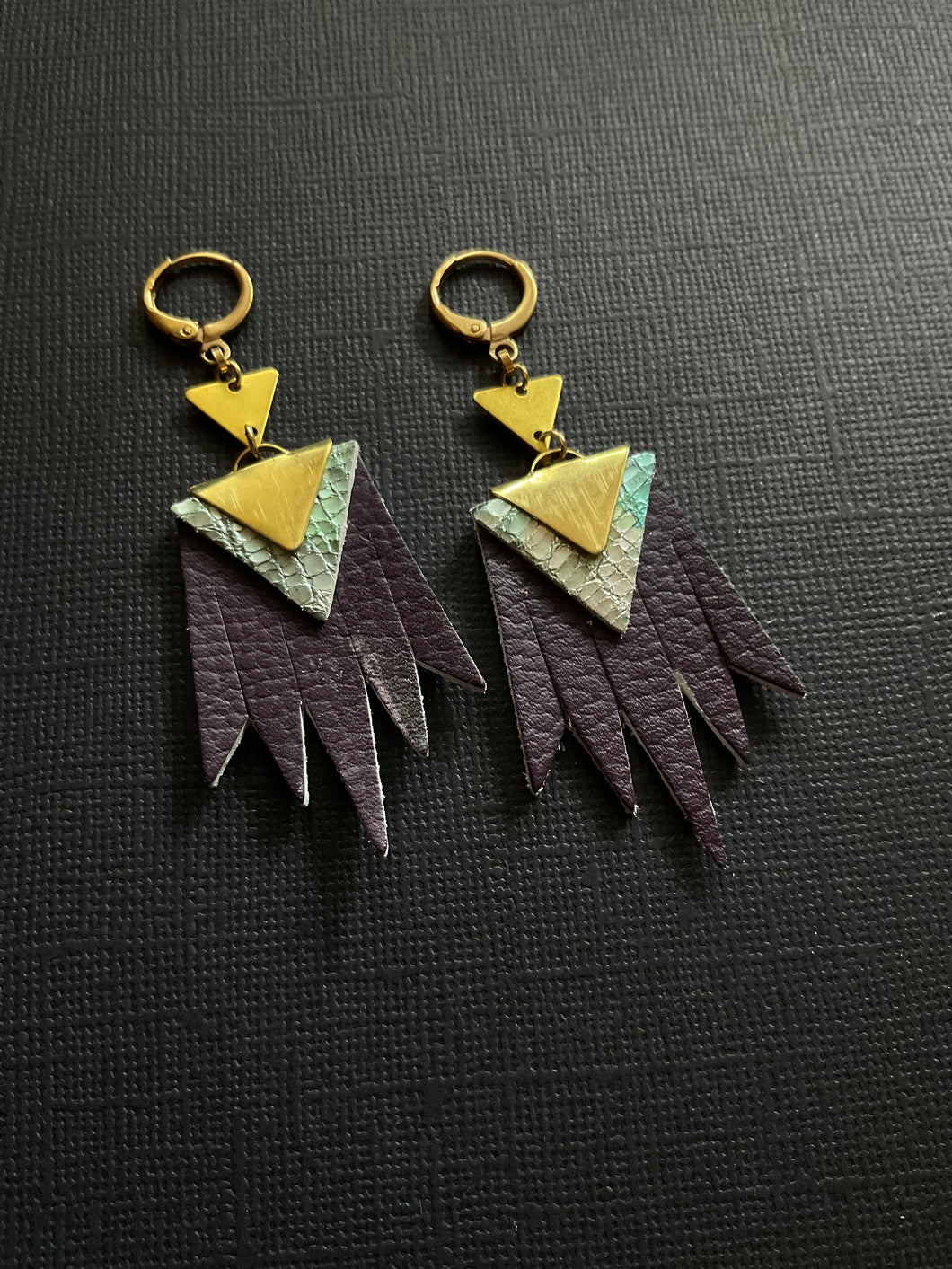 Leather Drop Earrings 4203