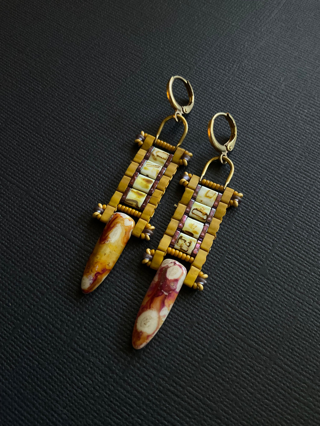 Beaded Drop Earrings 2156