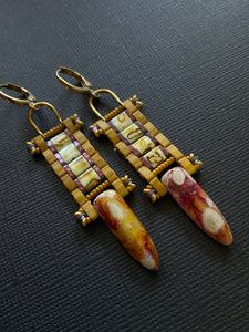 Beaded Drop Earrings 2156