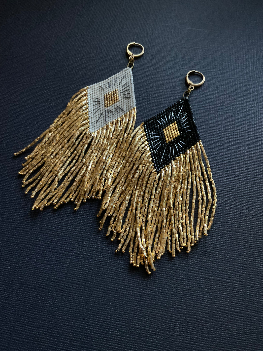 Beaded Fringe Earrings 2219