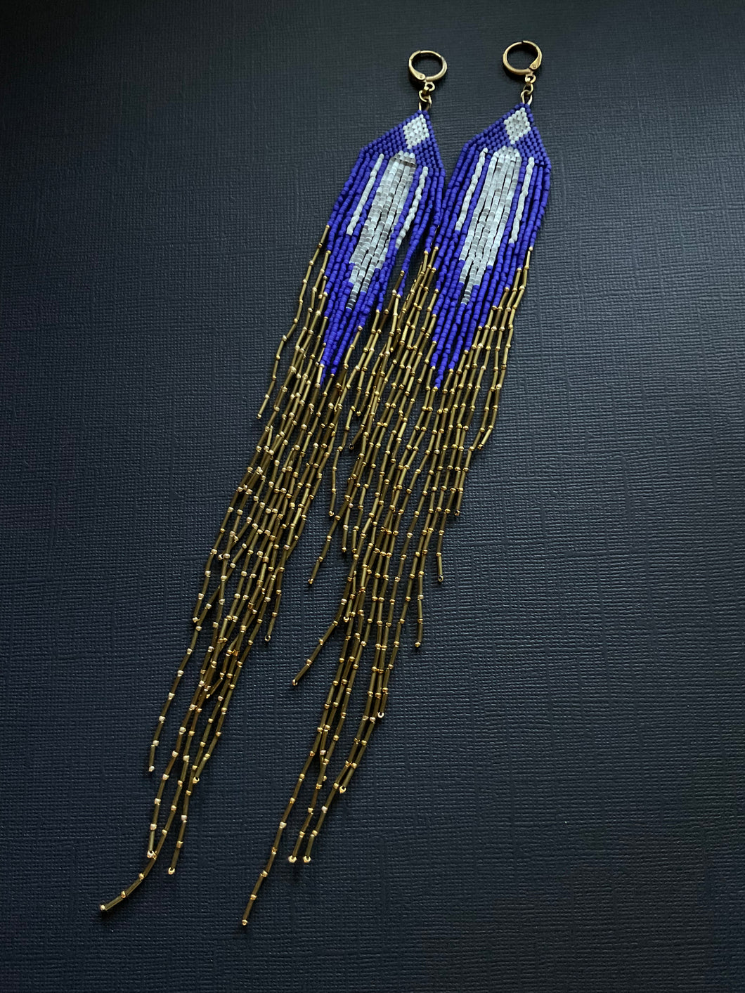 Beaded Fringe Earrings 2249