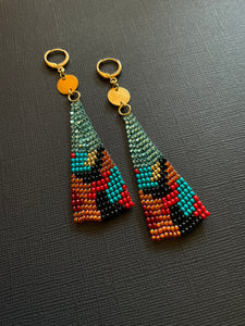 Beaded Drop Earrings 2298