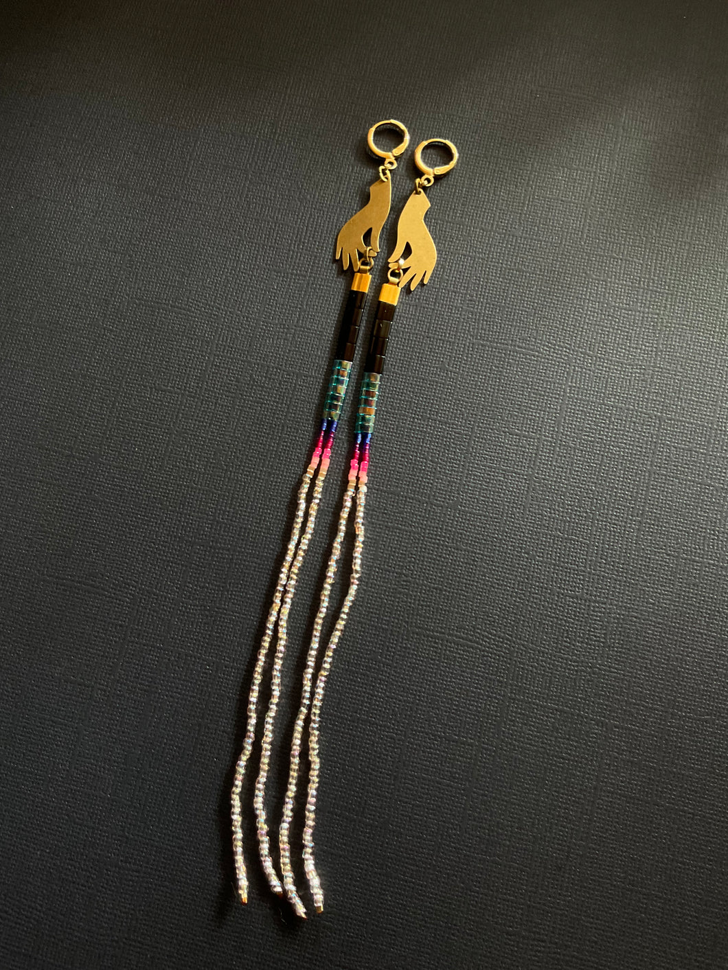 OCH Rainbow Tila Slim Earrings 2398