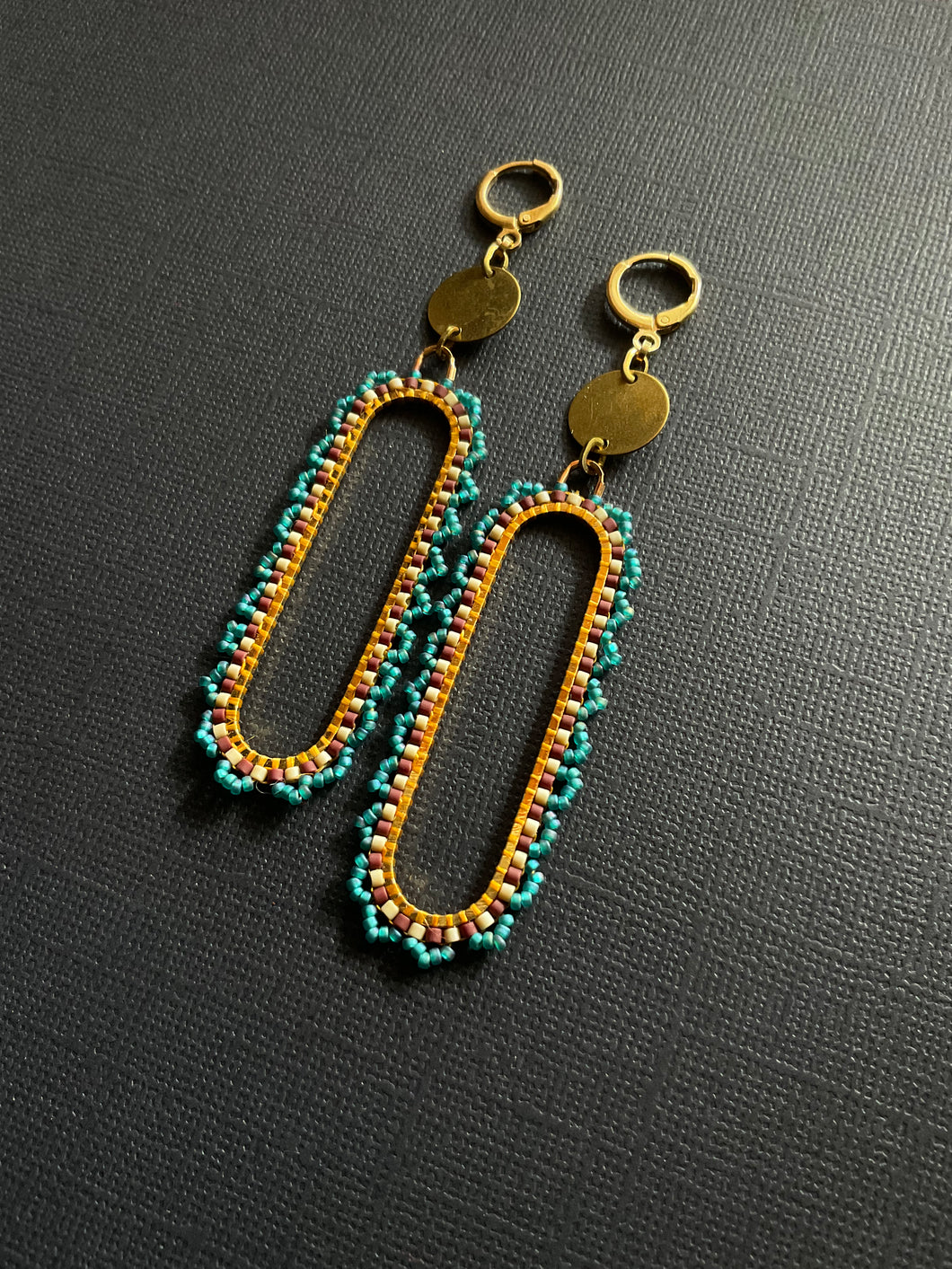 Beaded Drop Earrings 2411