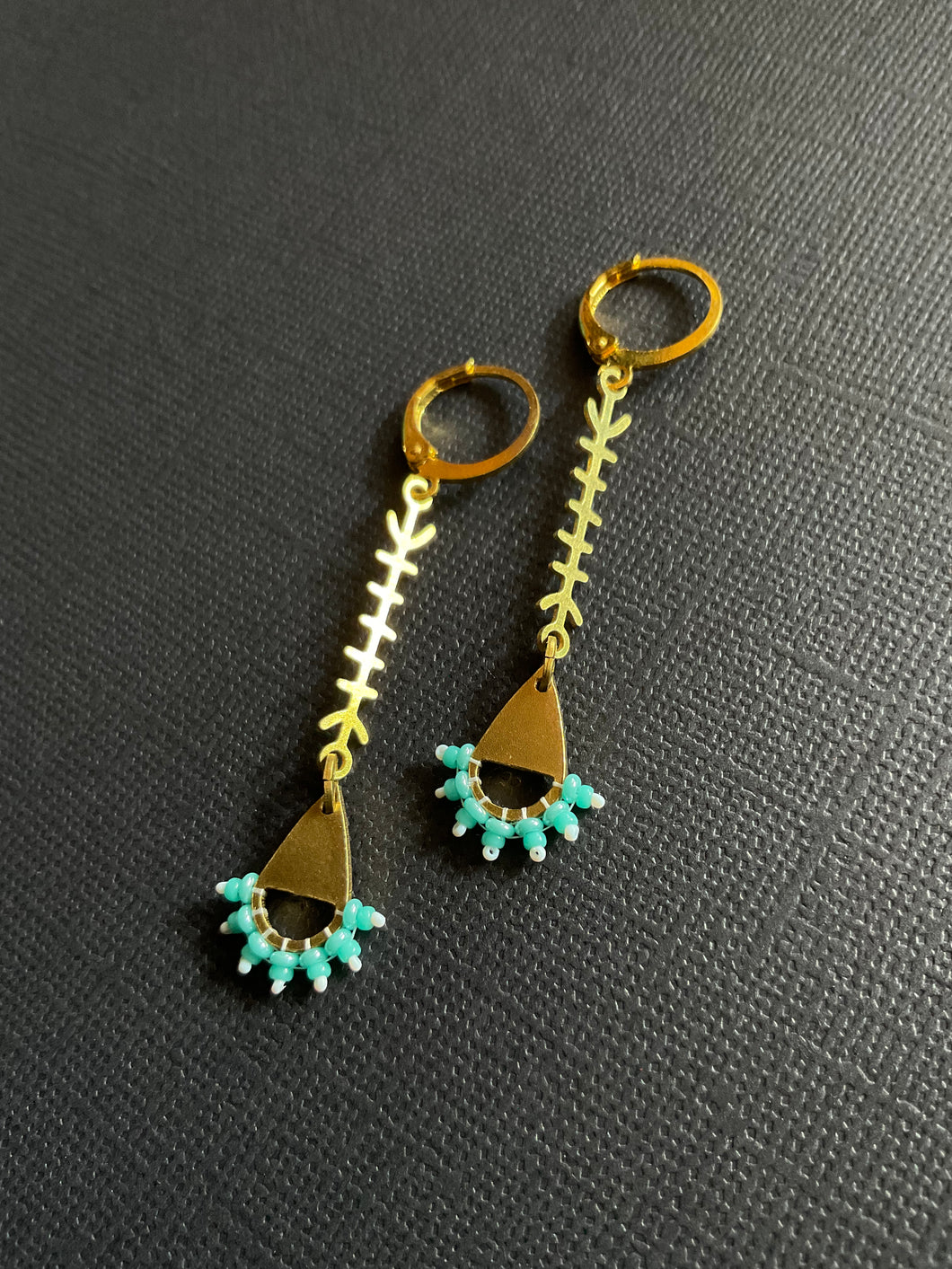 Beaded Drop Earrings 2418