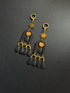 Brass Drop Earrings 2463