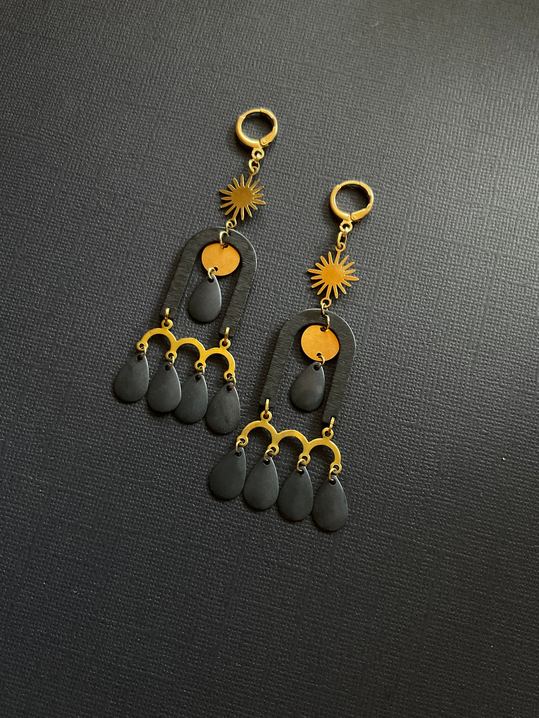 Brass Drop Earrings 2463