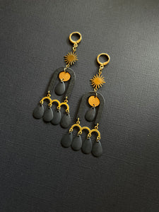 Brass Drop Earrings 2463