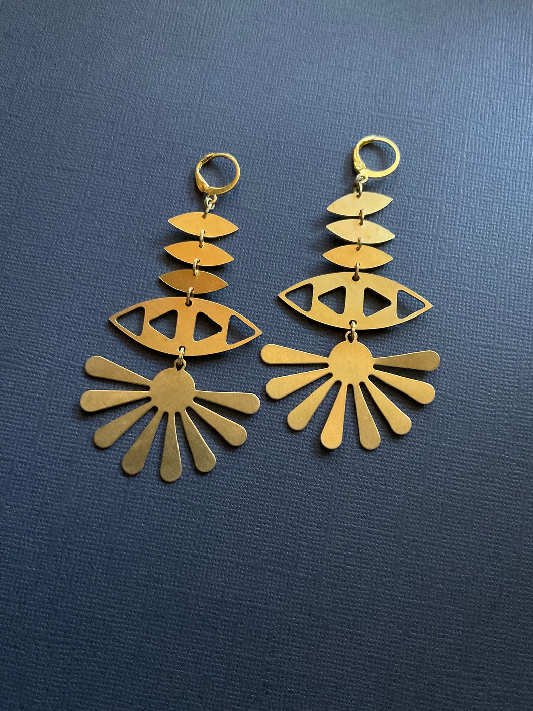 Brass Drop Earrings 2467