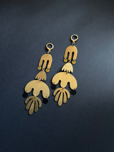 Brass Drop Earrings 2471