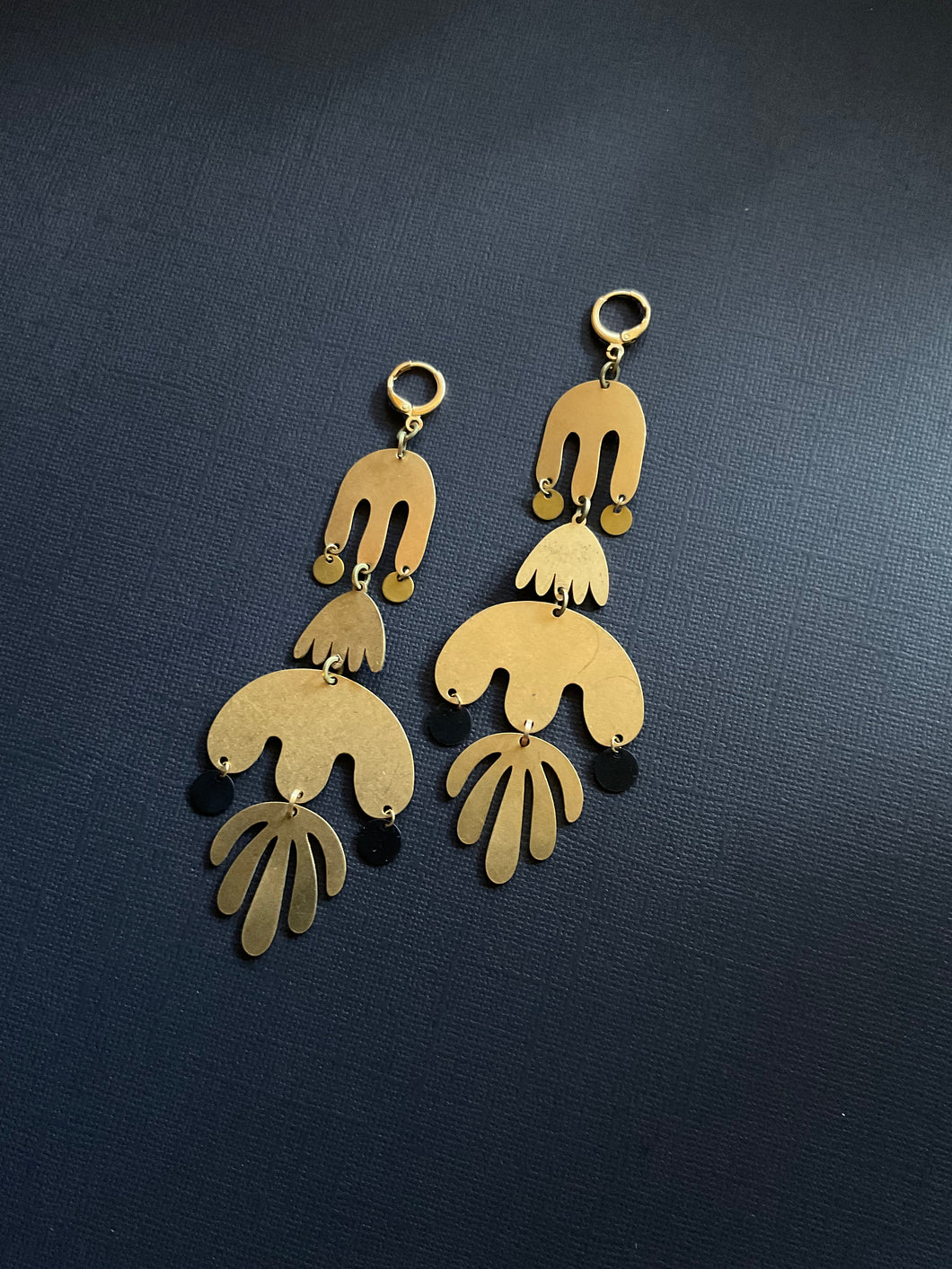 Brass Drop Earrings 2471