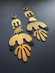 Brass Drop Earrings 2471
