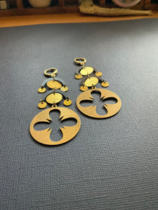 Brass Drop Earrings 2472