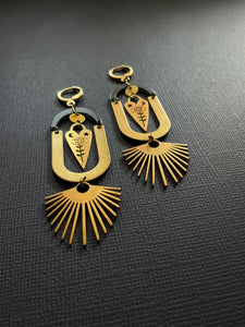 Brass Drop Earrings 2473