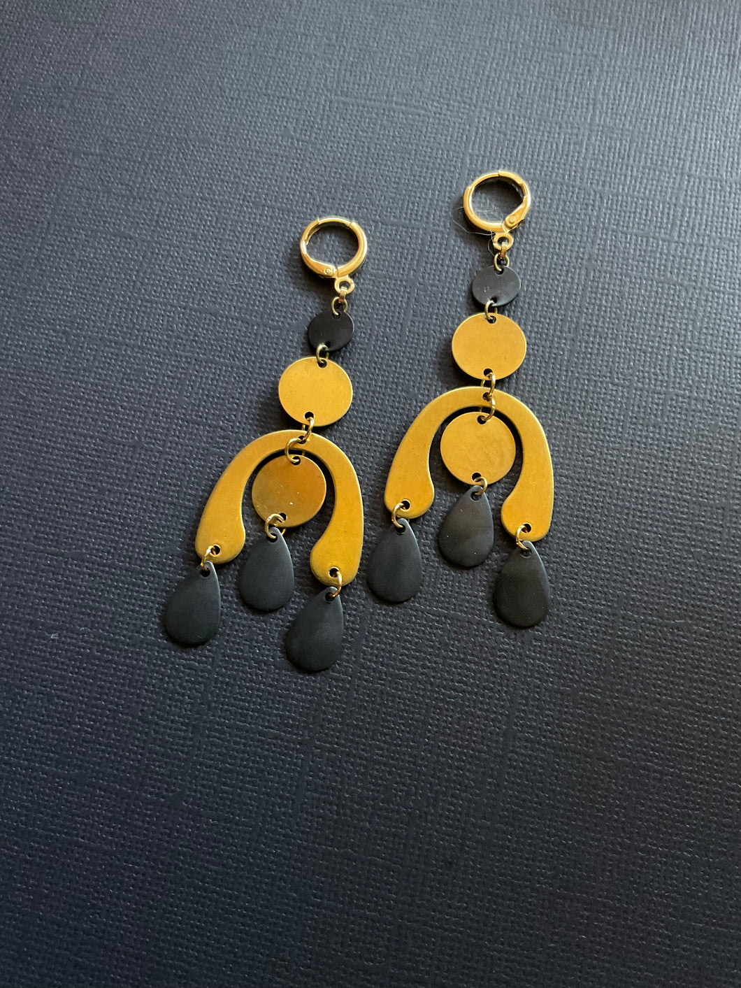 Brass Drop Earrings 2475