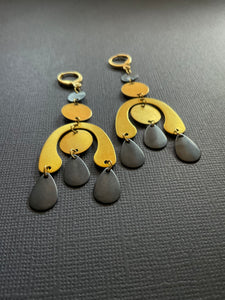 Brass Drop Earrings 2475