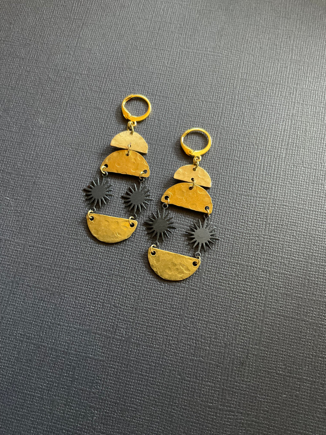Double Star Burger Earrings 2477