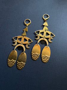 Brass Drop Earrings 2478