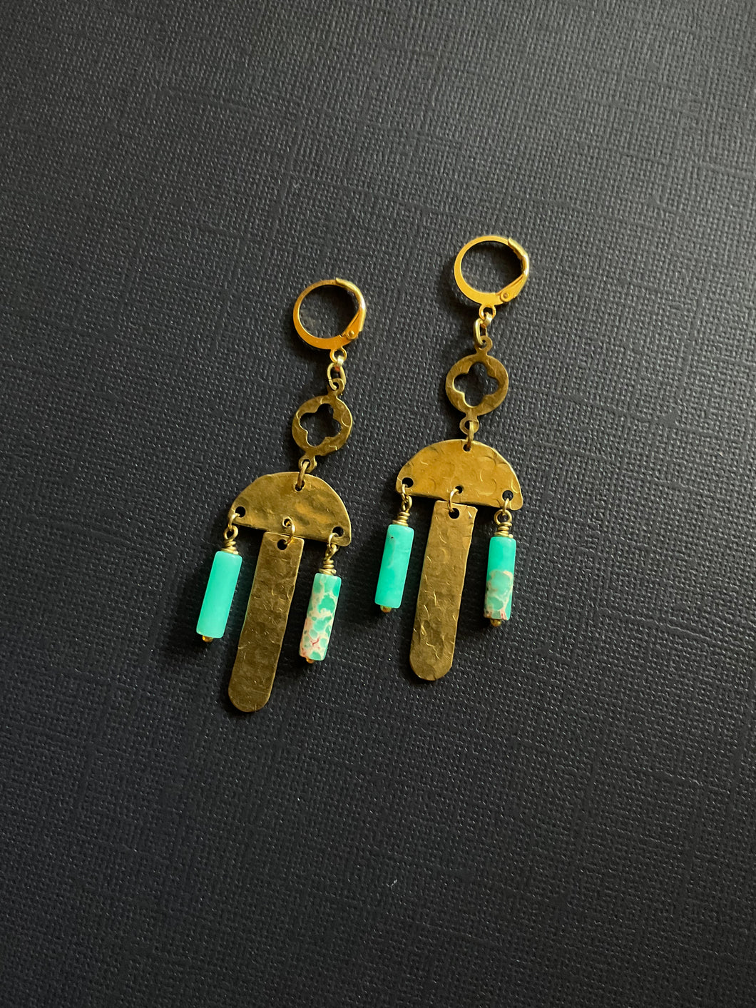 Brass Drop Earrings 2480