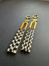 Load image into Gallery viewer, Brass+Bead Drop Earrings 2487
