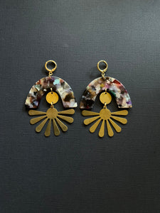 Brass+Bead Drop Earrings 2500