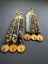 Load image into Gallery viewer, Brass+Bead Drop Earrings 2502
