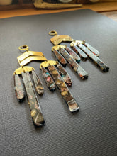 Load image into Gallery viewer, Brass+Bead Drop Earrings 2503
