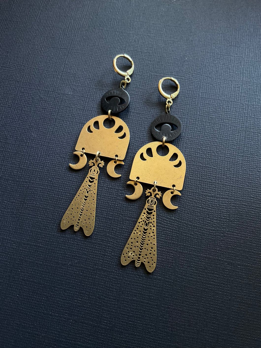 Brass Drop Earrings 2507