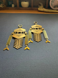 Brass Drop Earrings 2511