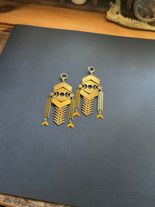 Brass Drop Earrings 2511