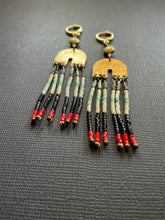 Load image into Gallery viewer, Brass+Bead Drop Earrings 2513

