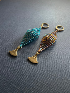 Beaded Drop Earrings 2516