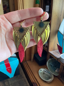 Brass Drop Earrings 2584